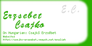 erzsebet csajko business card